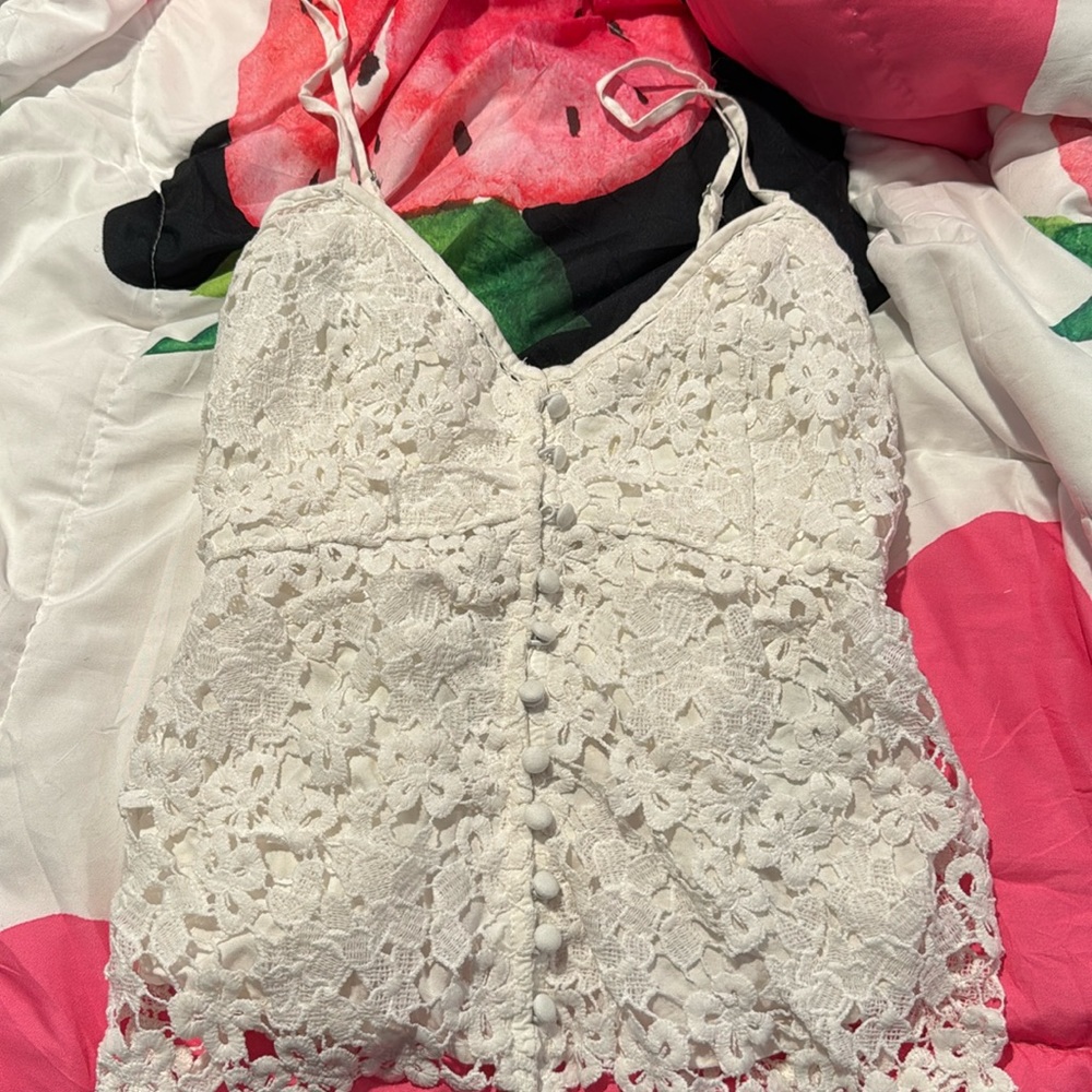 Abercrombie white tank